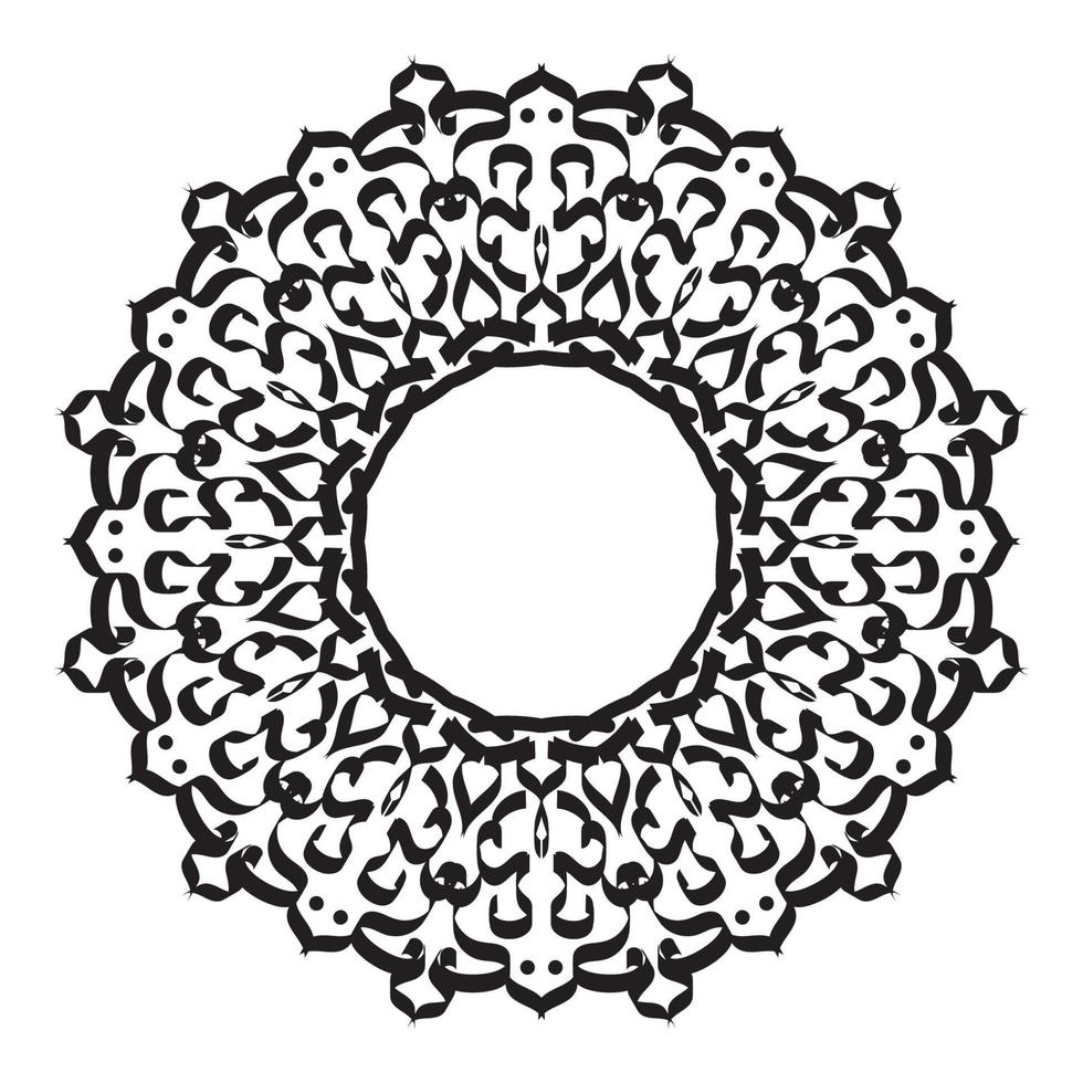 cirkelvormig patroon in de vorm van mandala met bloem vector