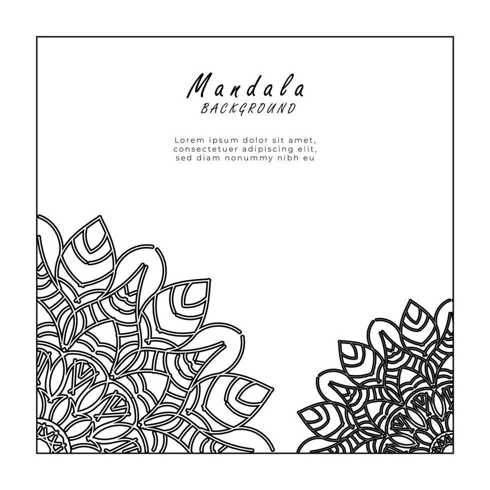 mandala achtergrond voor kleurboek vector