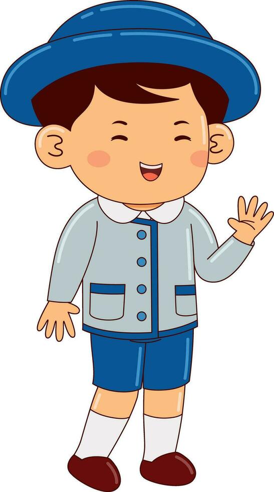 kinderen slijtage Japan school- uniform vector