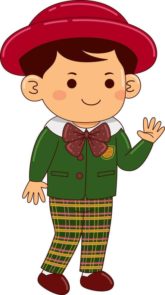 kinderen slijtage Japan school- uniform vector