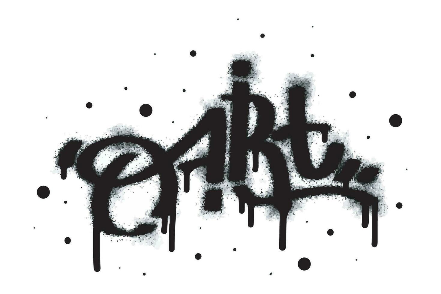 graffiti kunst woord en symbool gespoten in zwart vector