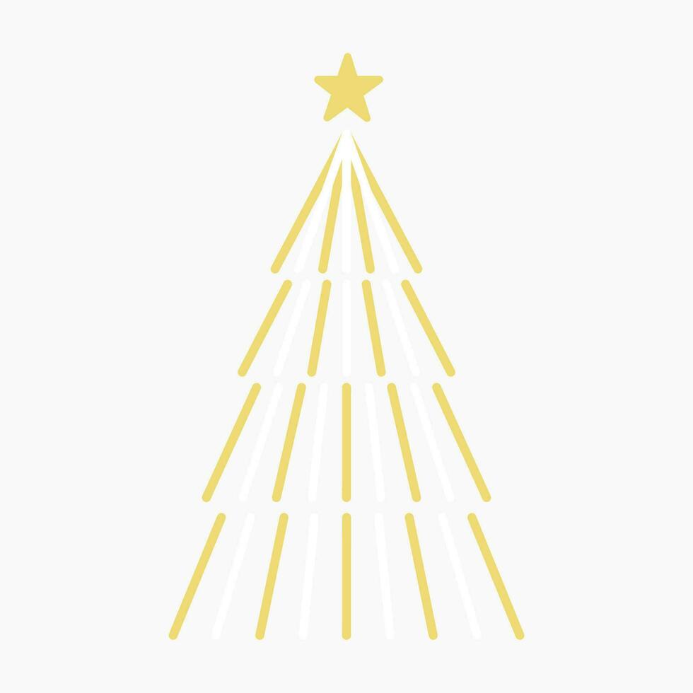 een divers reeks van schattig neon licht Kerstmis boom met lief decoratie vlak vector illustratie geïsoleerd van achtergrond. vrolijk Kerstmis en gelukkig nieuw jaar.