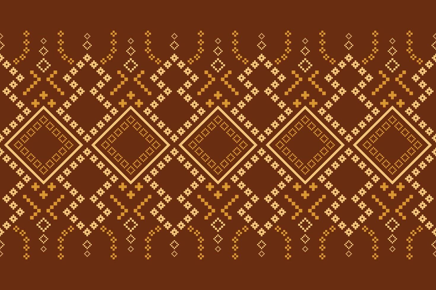 natuur jaargangen kruis steek traditioneel etnisch patroon paisley bloem ikat achtergrond abstract aztec Afrikaanse Indonesisch Indisch naadloos patroon voor kleding stof afdrukken kleding jurk tapijt gordijnen en sarong vector