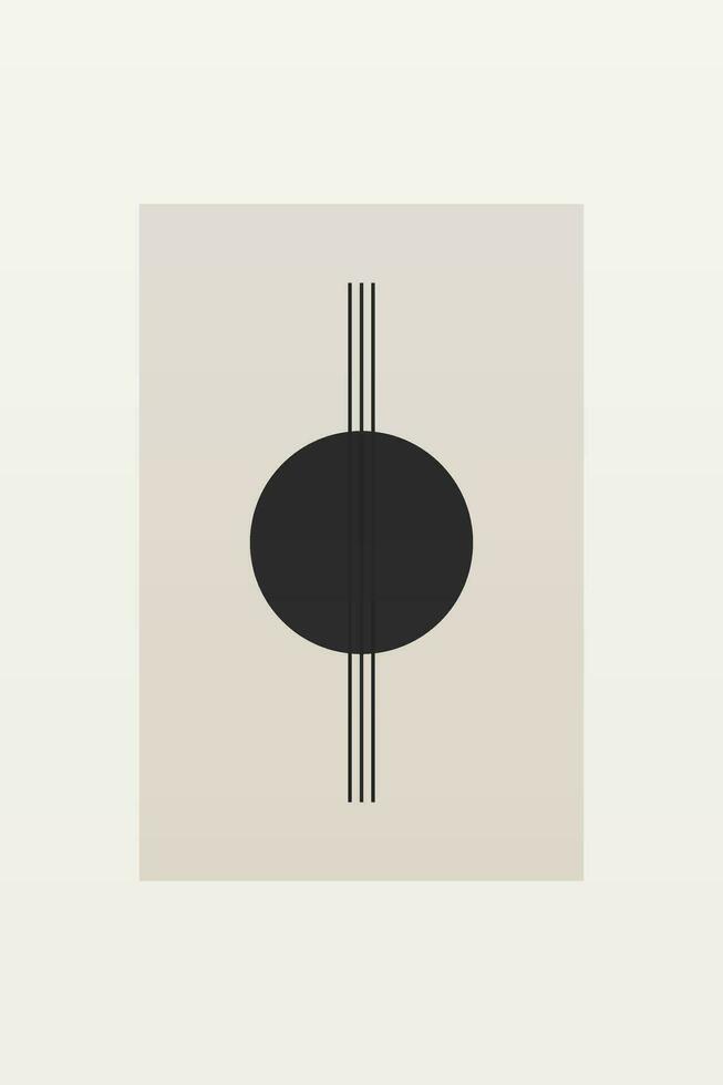 minimalistische modern japans neutrale Scandinavisch muur kunst vector