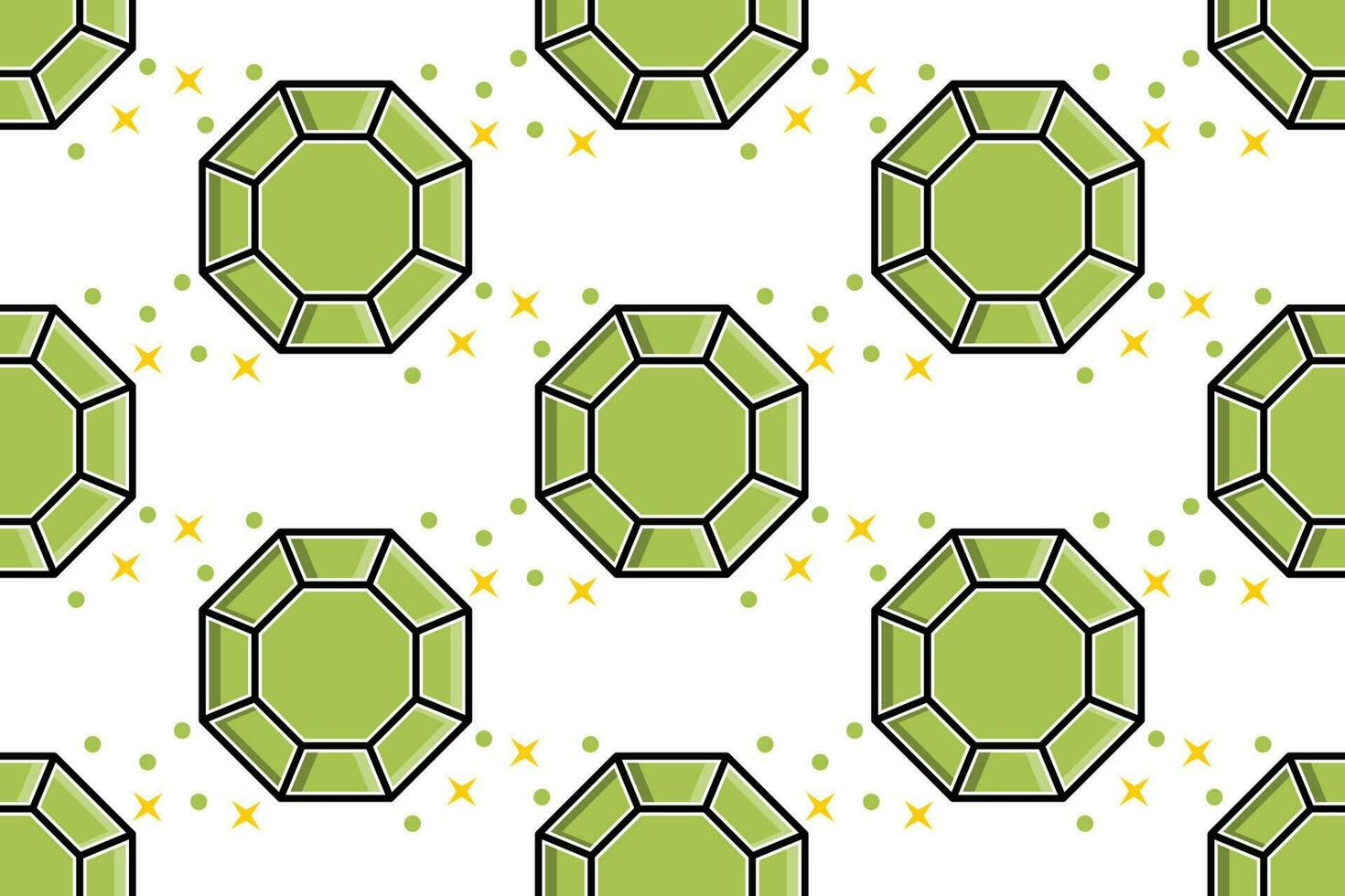 een patroon met groen en geel diamanten vector