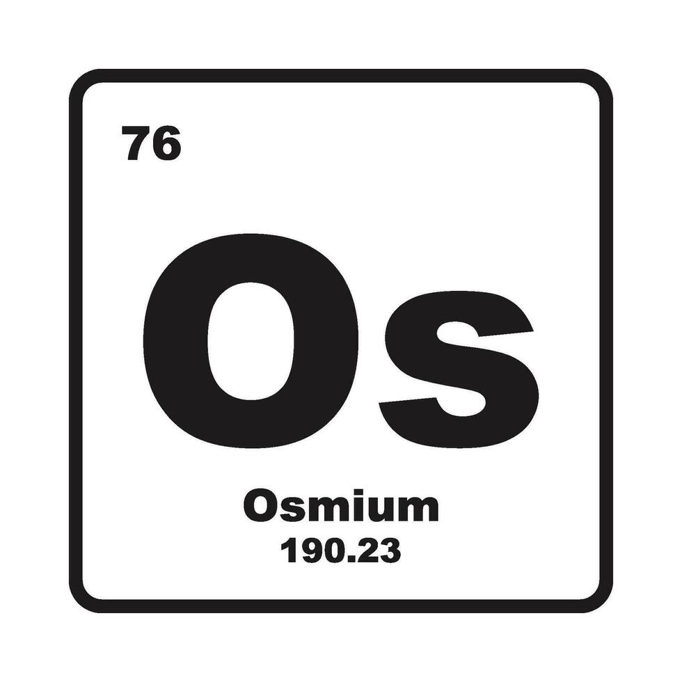 osmium chemie icoon vector