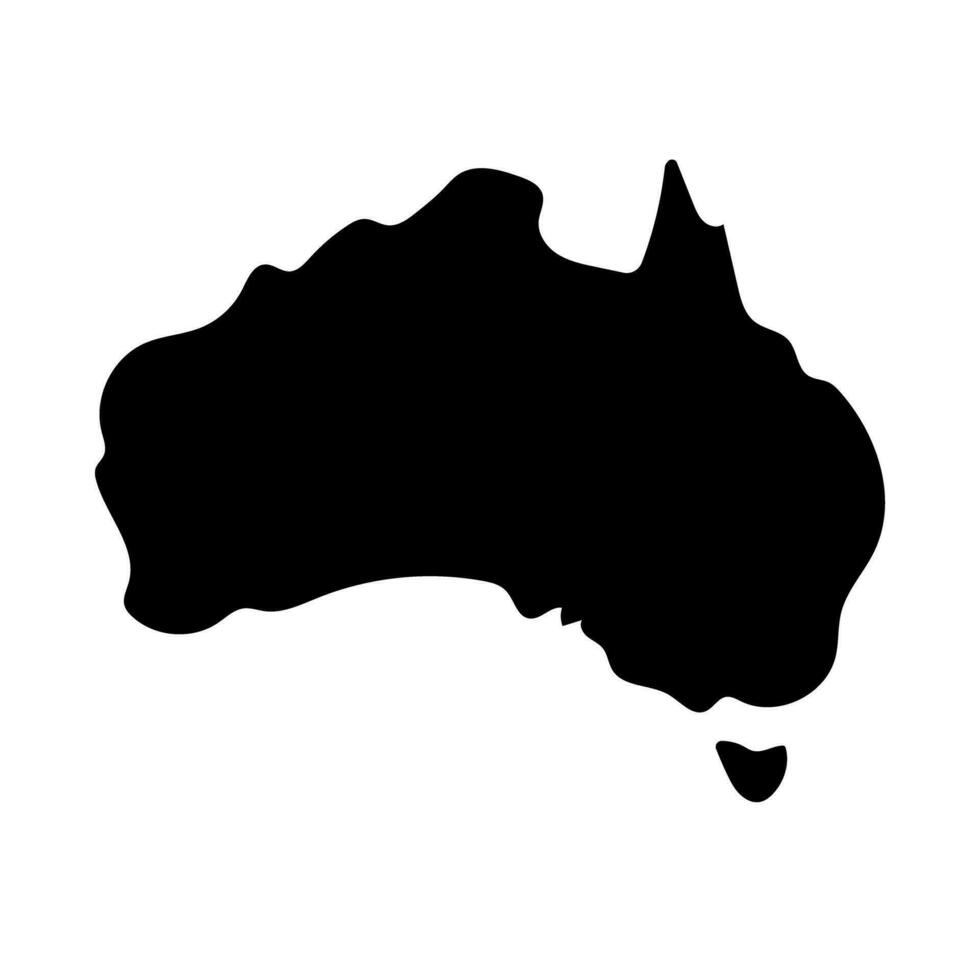 Australisch kaart silhouet icoon. Australië kaart. vector. vector