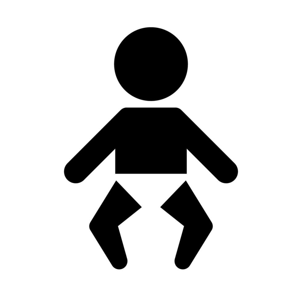 baby silhouet icoon. pasgeboren. vector. vector