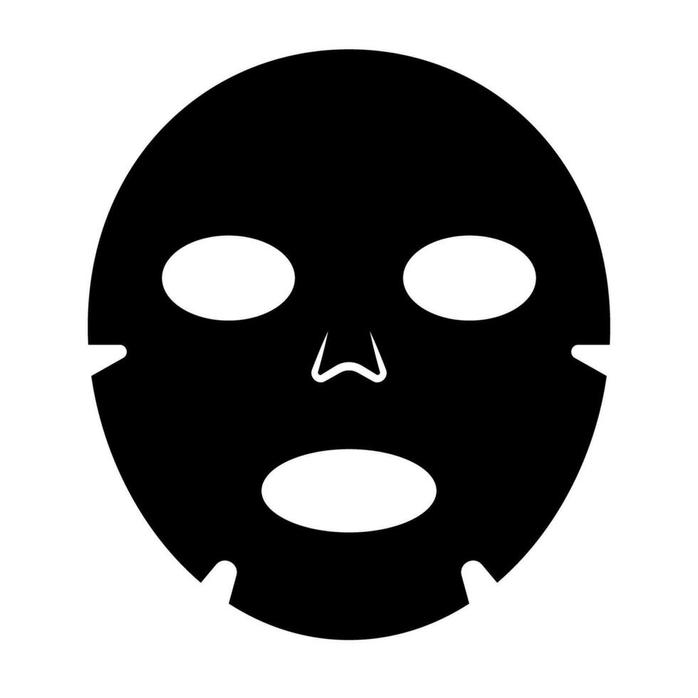 gelaats masker silhouet icoon. huid zorg. vector. vector