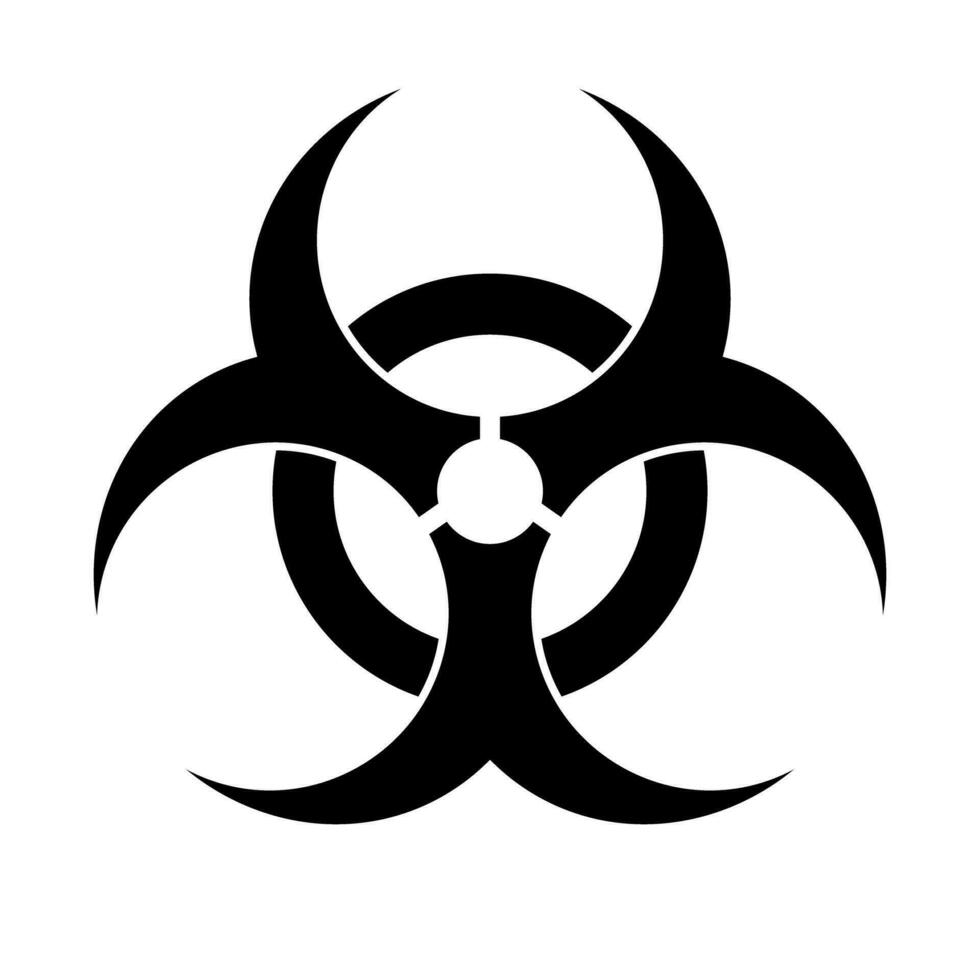 biohazard silhouet icoon. biologisch gevaar. vector. vector