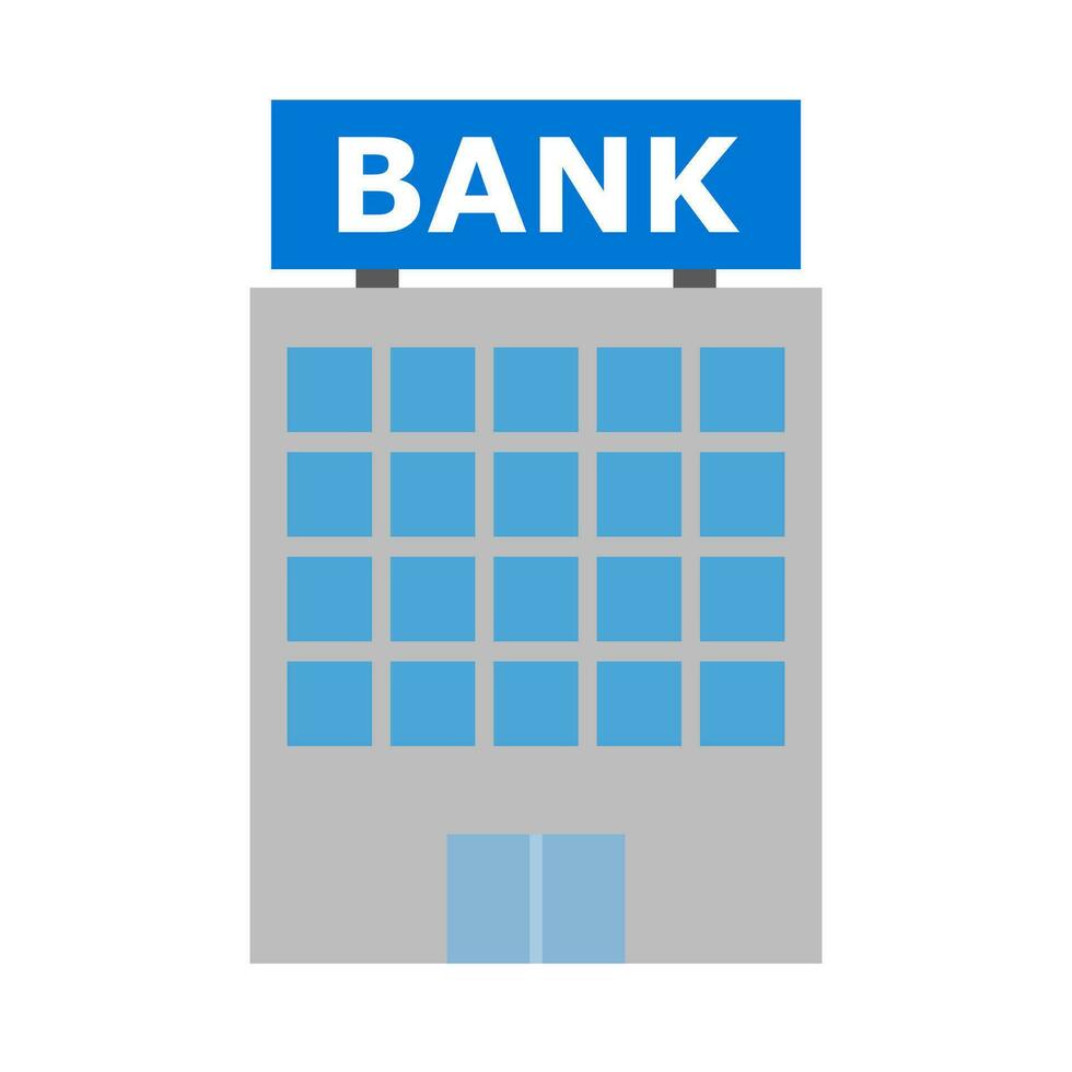 bank gebouw icoon. bank industrie icoon. vector. vector