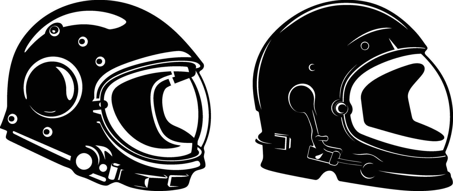 galactisch grijswaarden vector astronaut helm icoon