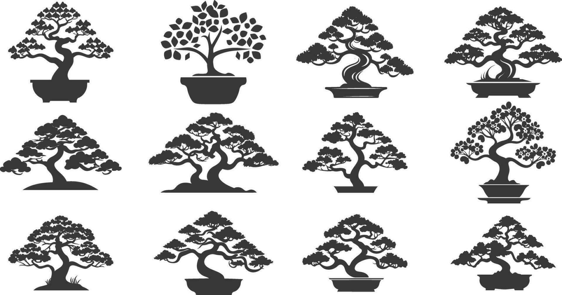 bonsai dromen vector illustratie verzameling