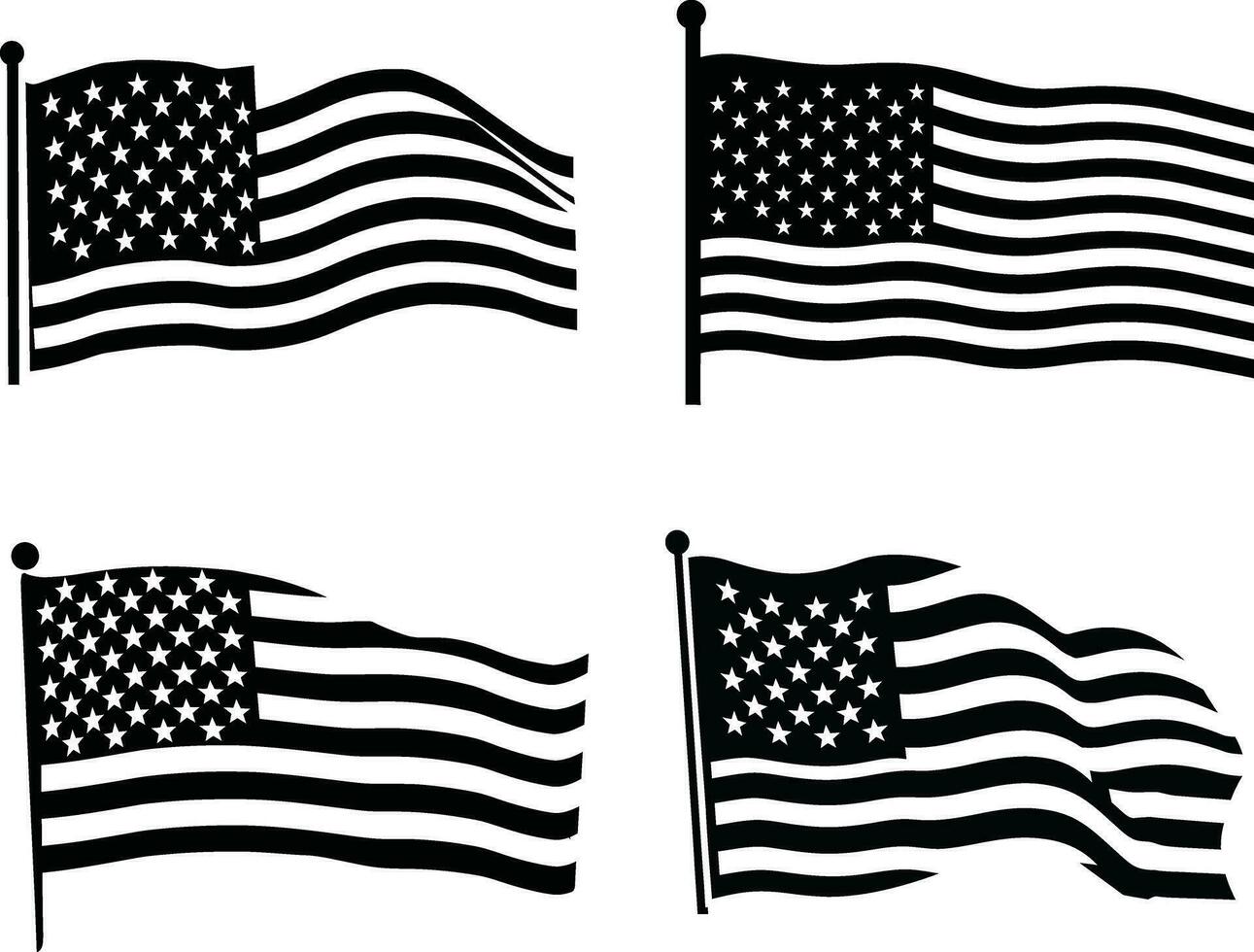 symbolisch sterren Amerikaans vlag schets vector