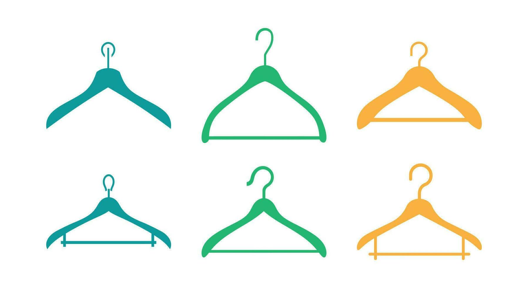 kleren zorg hedendaags hanger silhouet vector