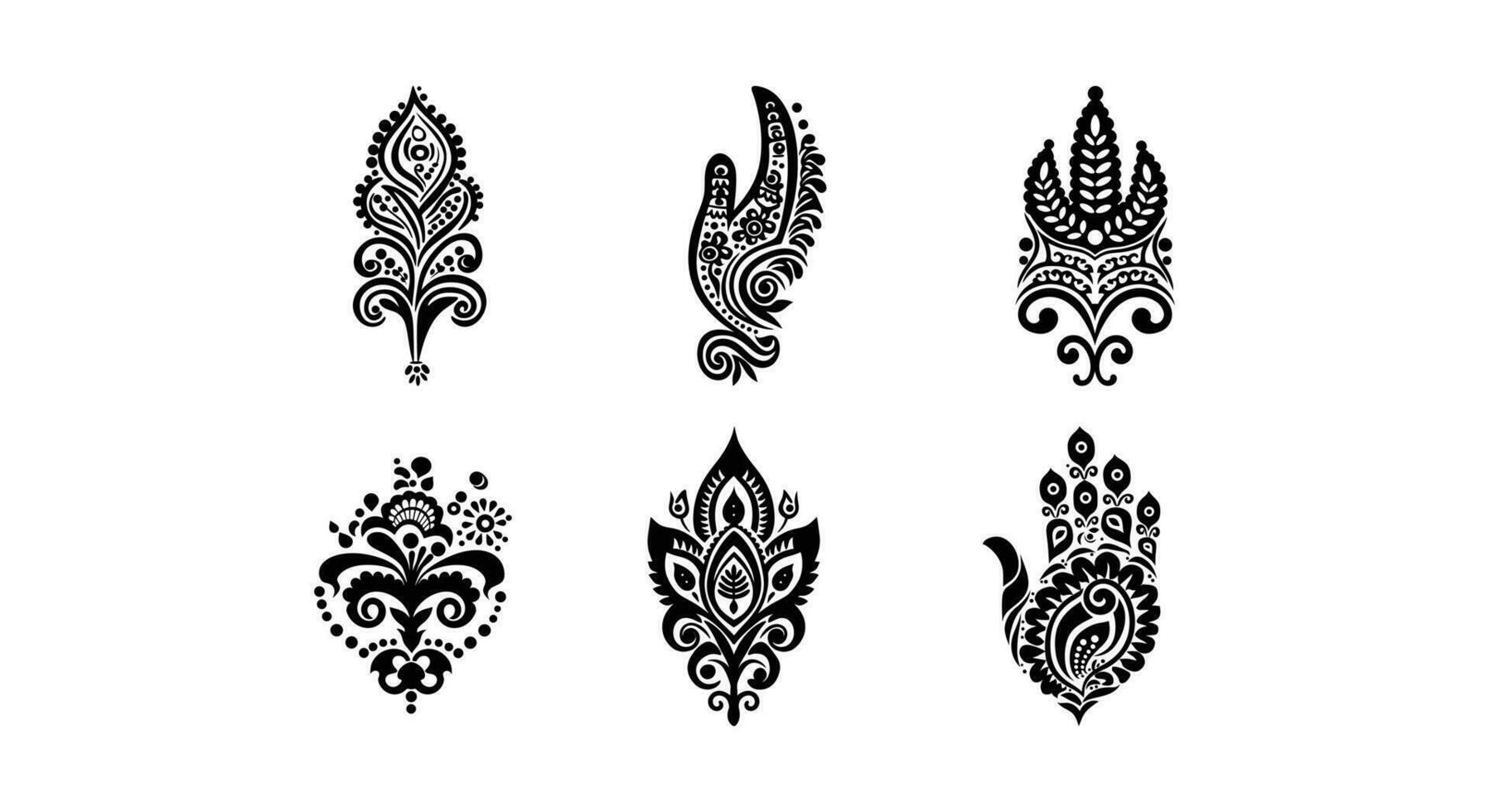 een tapijtwerk van henna- genot vector