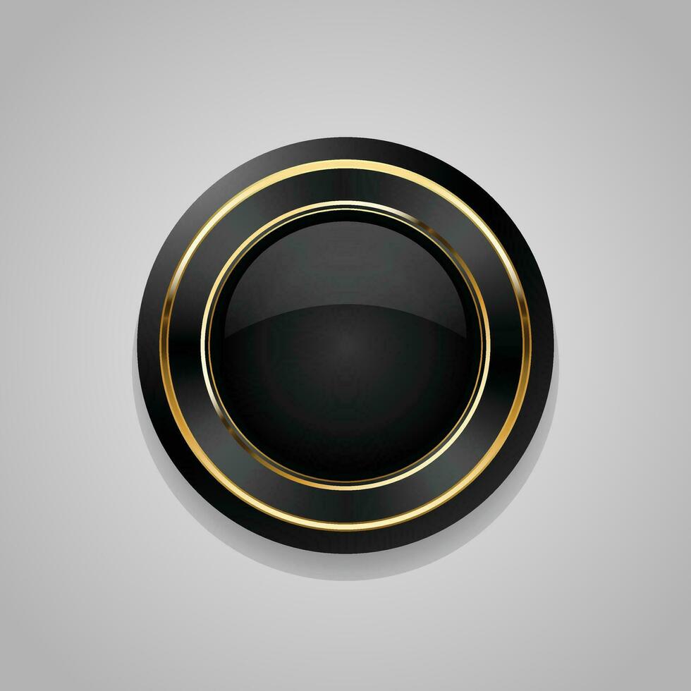 luxe gouden zwart badges en etiketten. retro wijnoogst cirkel insigne ontwerp vector