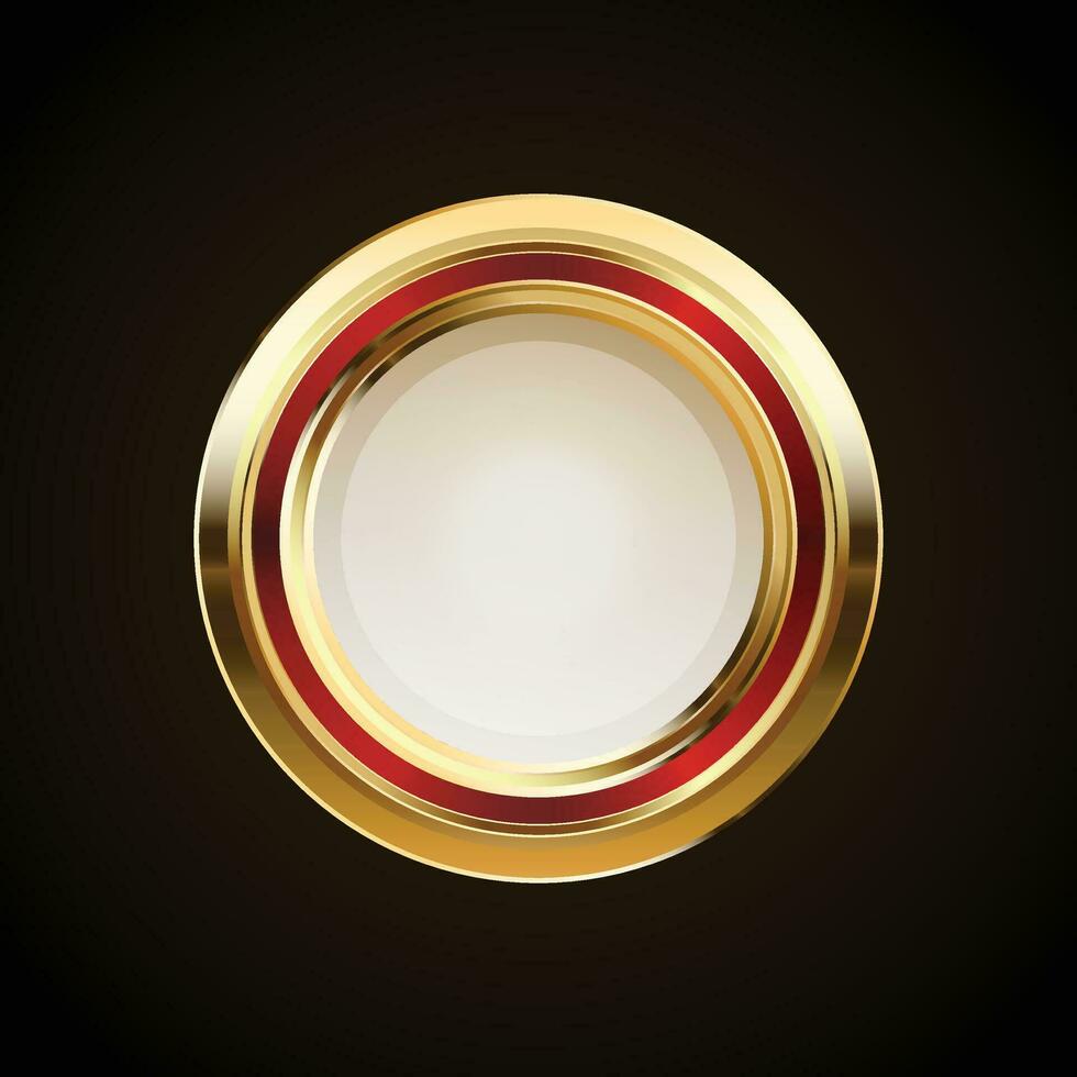 luxe gouden zwart badges en etiketten. retro wijnoogst cirkel insigne ontwerp vector