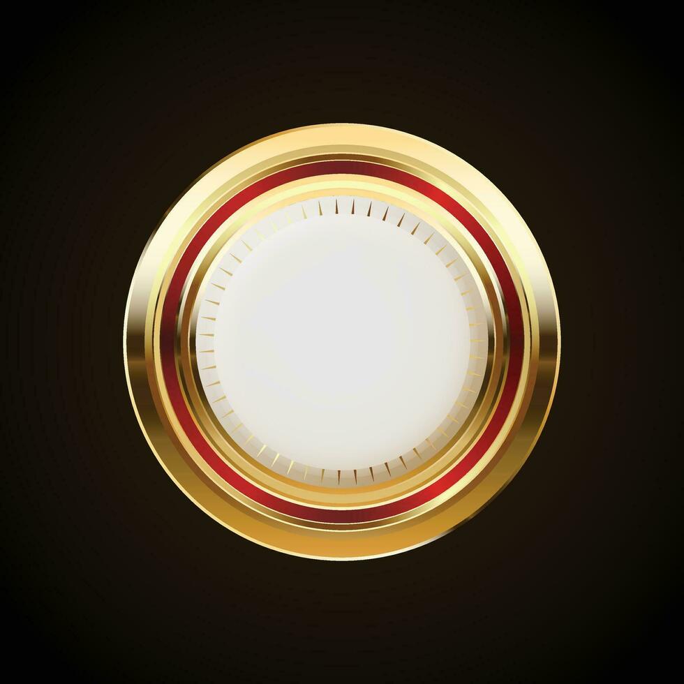 luxe gouden zwart badges en etiketten. retro wijnoogst cirkel insigne ontwerp vector