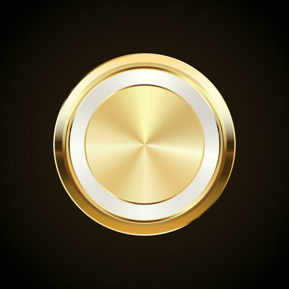 luxe gouden badges en etiketten. retro wijnoogst cirkel insigne ontwerp vector