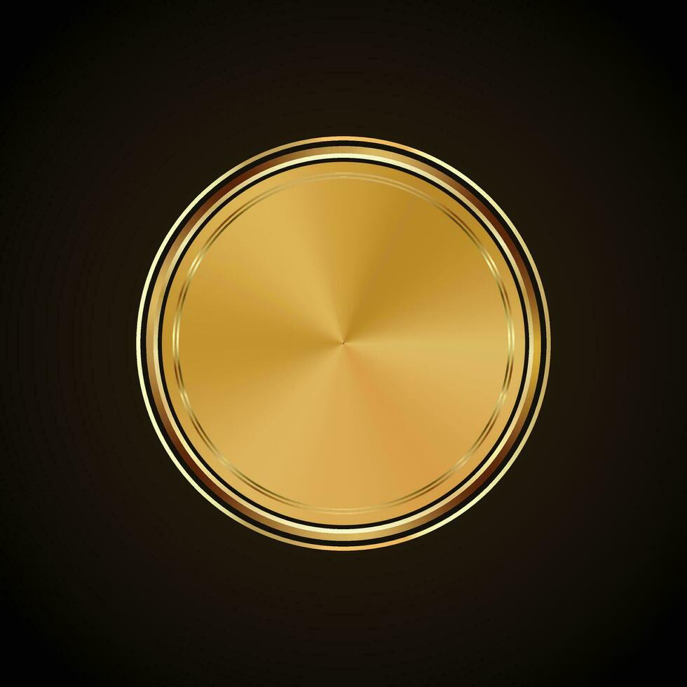 luxe gouden badges en etiketten. retro wijnoogst cirkel insigne ontwerp vector