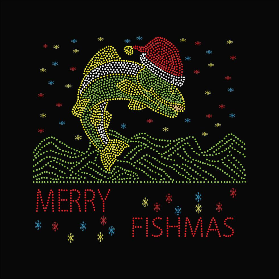 vrolijk fishmas 4 vector