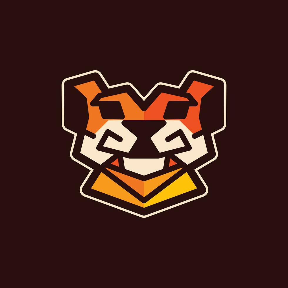 tijger hoofd meetkundig logo sjabloon, modieus modern logo ontwerp, geschikt voor uw bedrijf vector