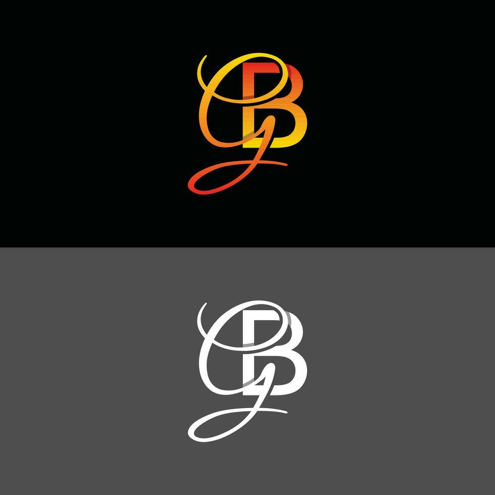 brief bg luxe modern monogram logo vector ontwerp, logo eerste vector Mark element grafisch illustratie ontwerp sjabloon