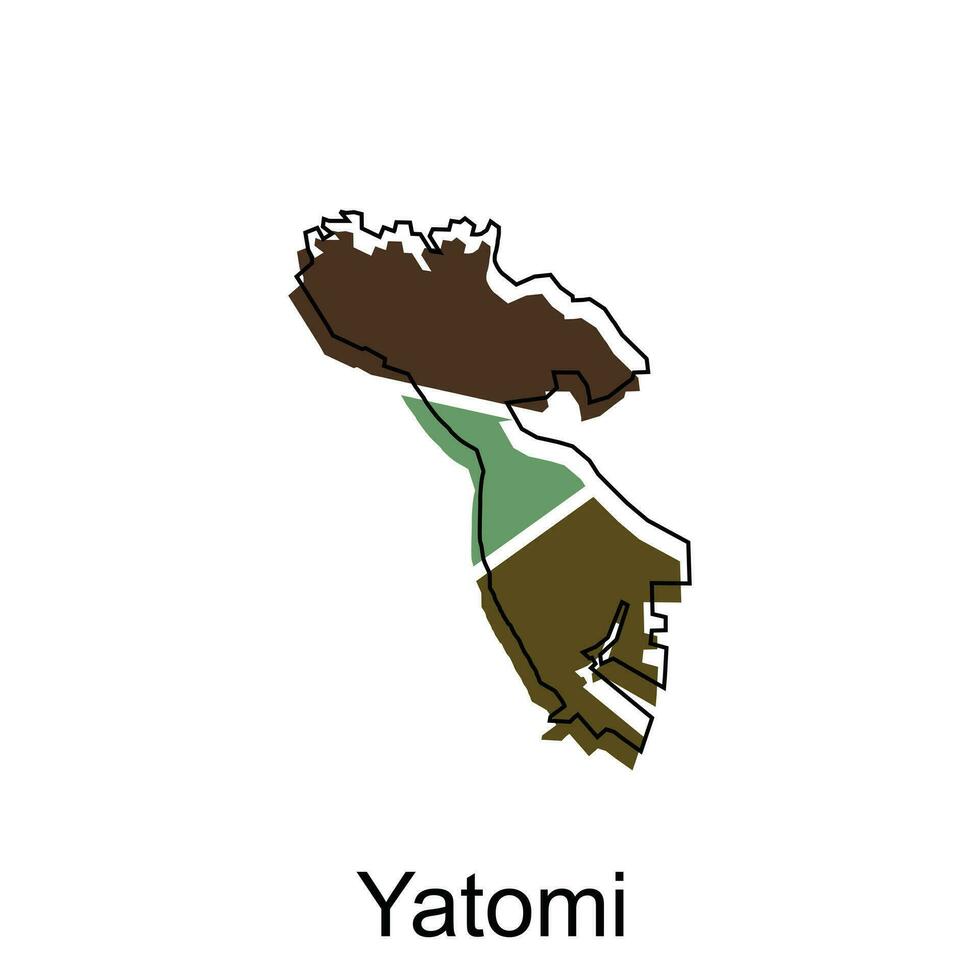 kaart stad van jatomi ontwerp, hoog gedetailleerd vector kaart - Japan vector ontwerp sjabloon