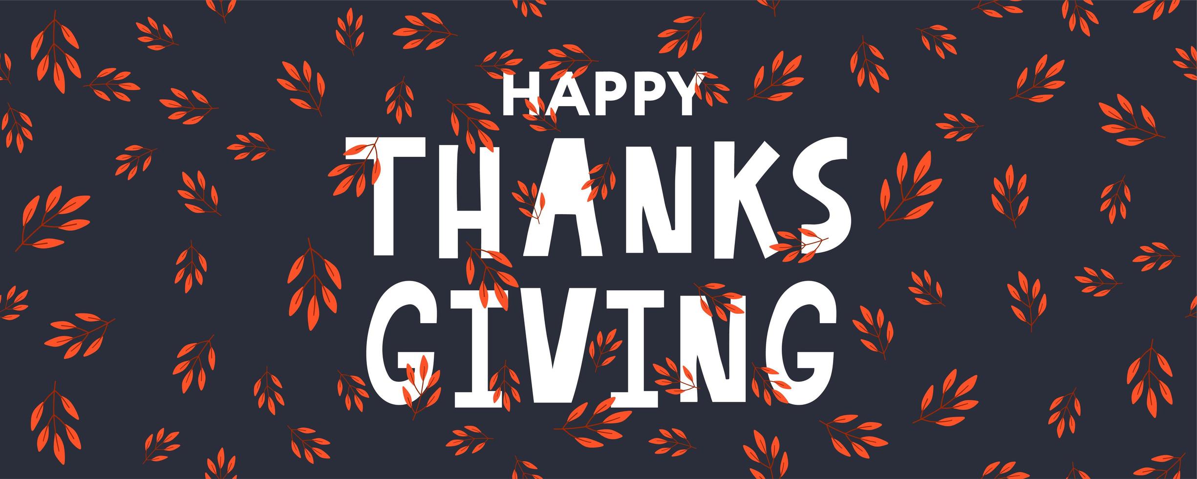 met de hand getekend happy thanksgiving-belettering vector