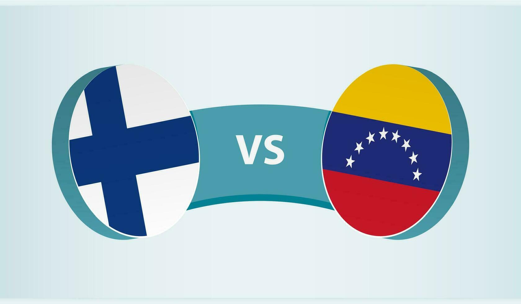 Finland versus Venezuela, team sport- wedstrijd concept. vector