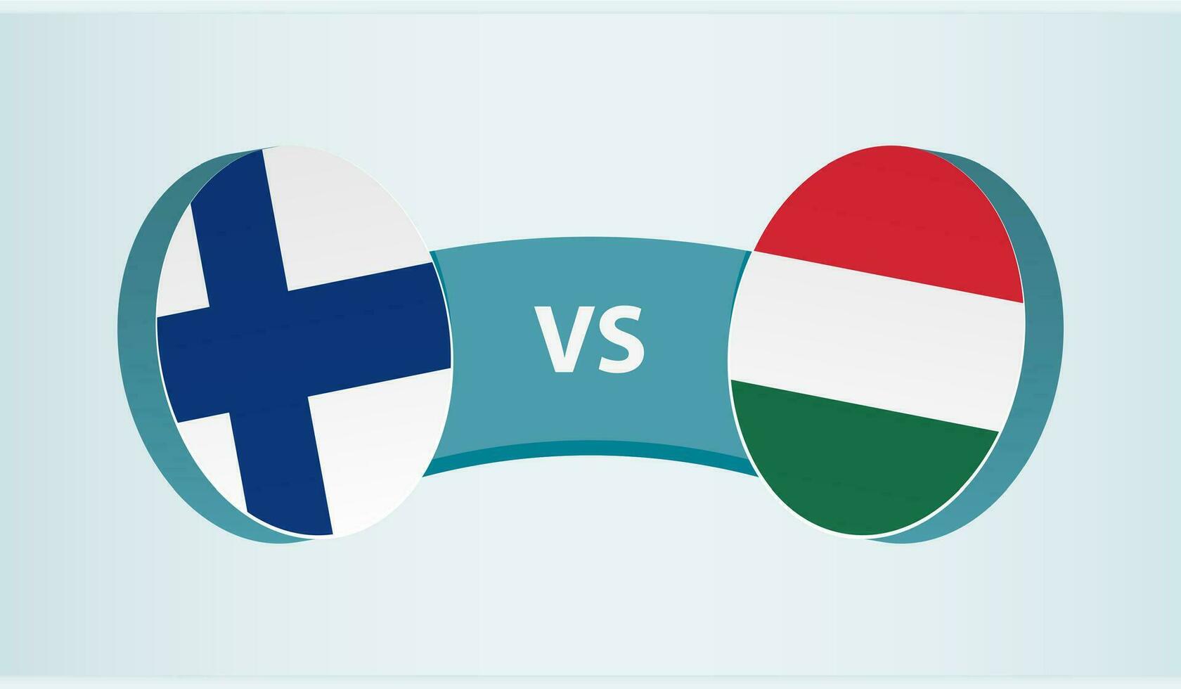 Finland versus Hongarije, team sport- wedstrijd concept. vector