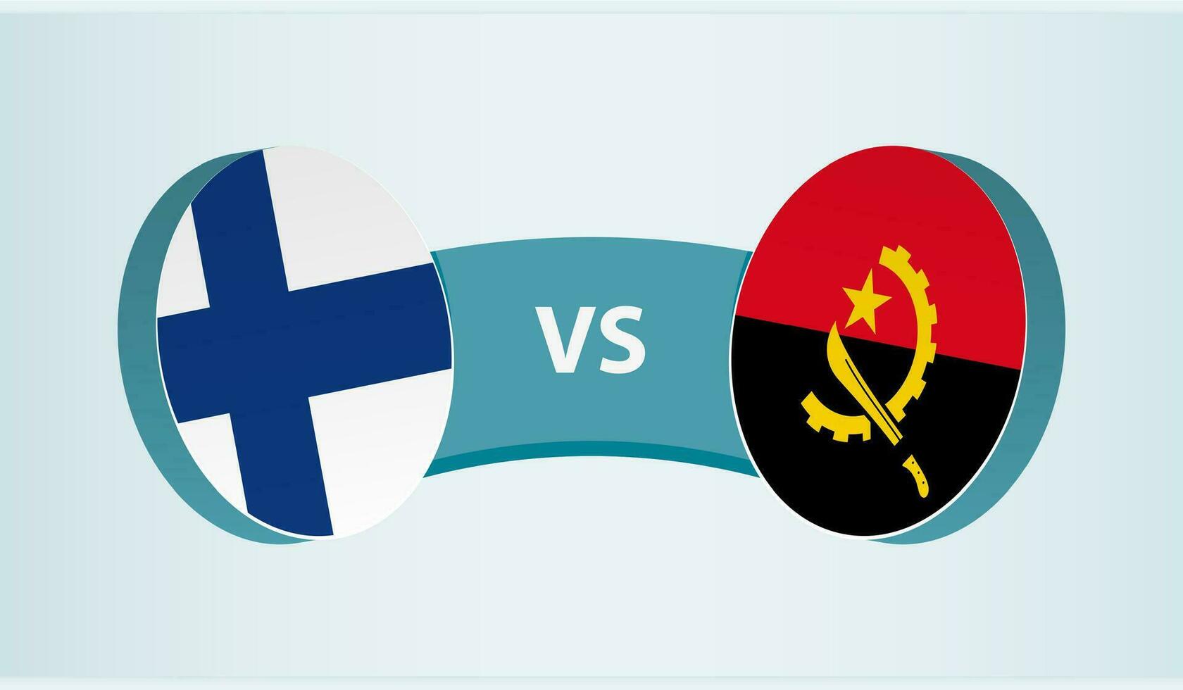 Finland versus Angola, team sport- wedstrijd concept. vector