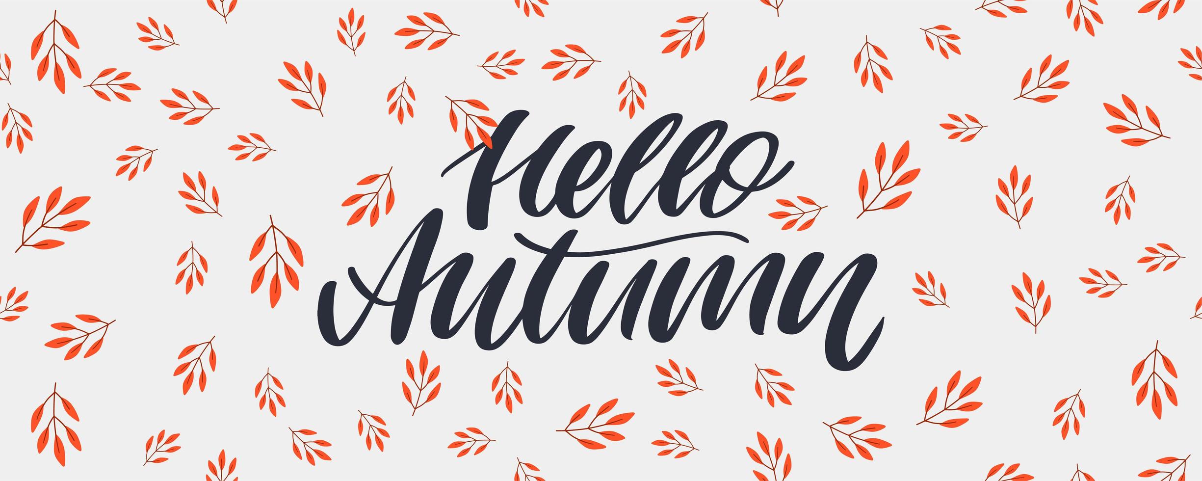 herfstillustratie, banner, vector, herfst, belettering, kaart vector