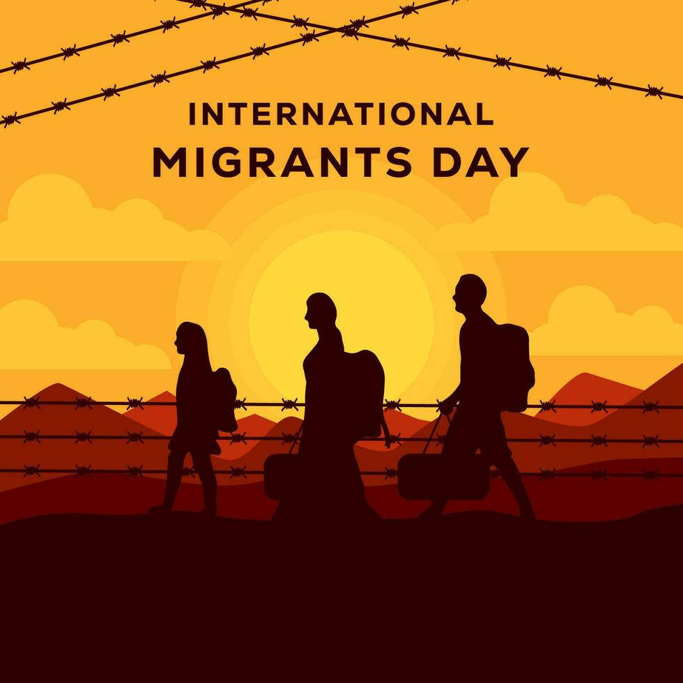 vector ontwerp Internationale migranten dag illustratie