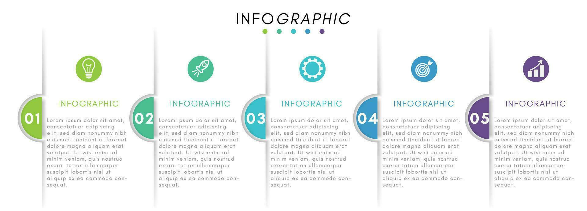 bedrijf infographic etiket ontwerp sjabloon met doorlopend overlappende opties of stappen. vector