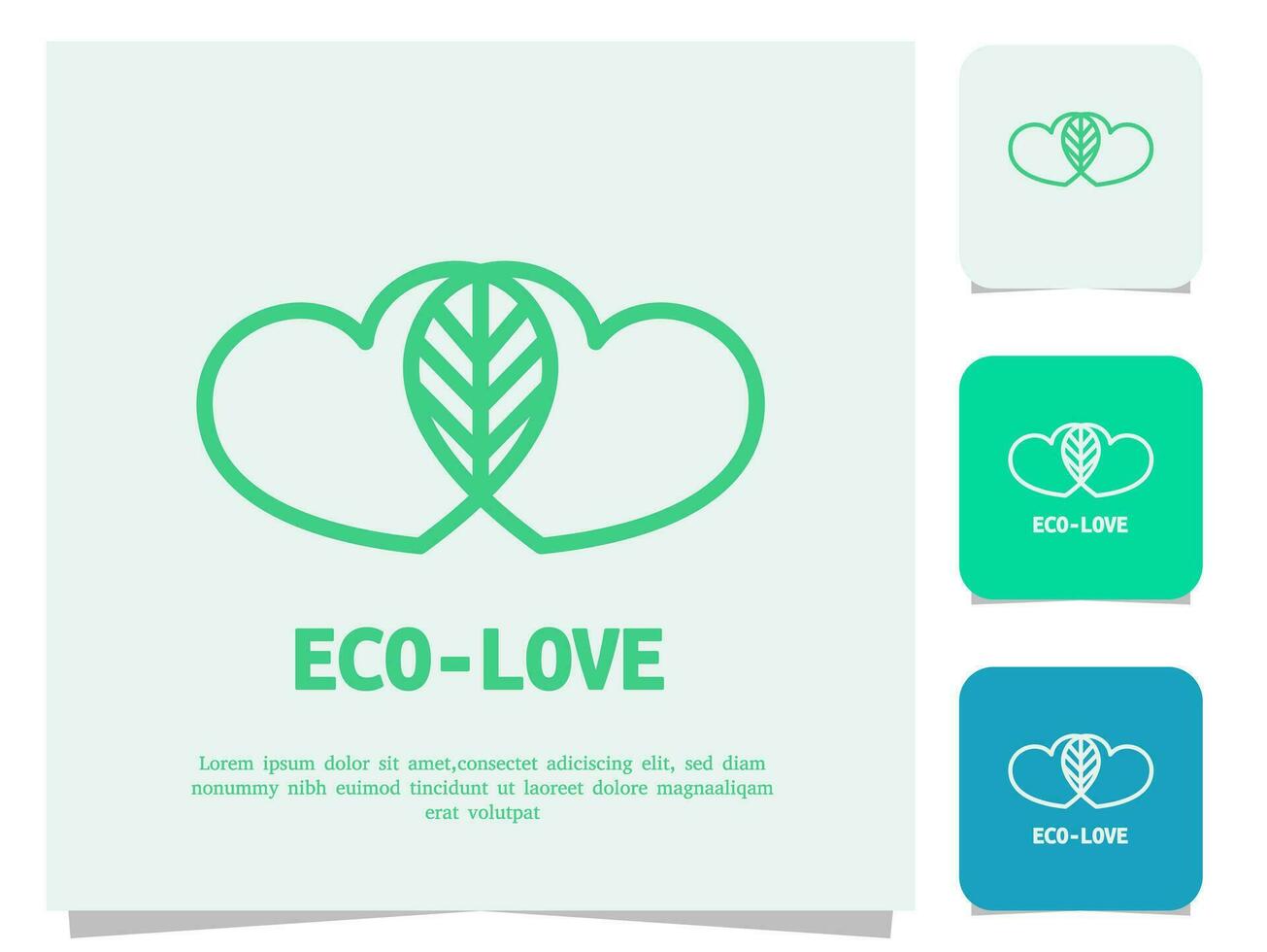 eco liefde logo sjabloon ontwerp vector illustratie