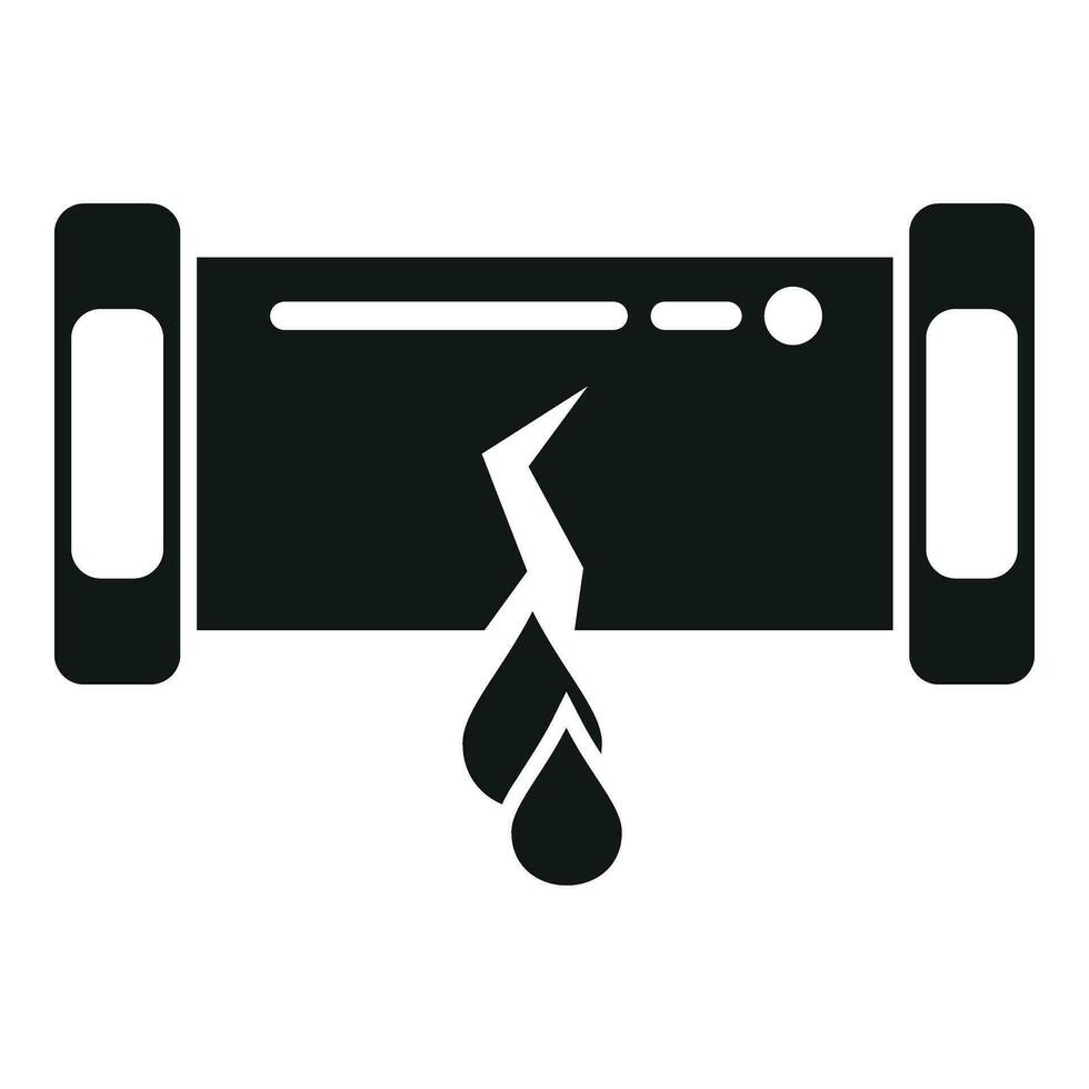 gebroken water pijp icoon gemakkelijk vector. fix onderhoud loodgieter vector