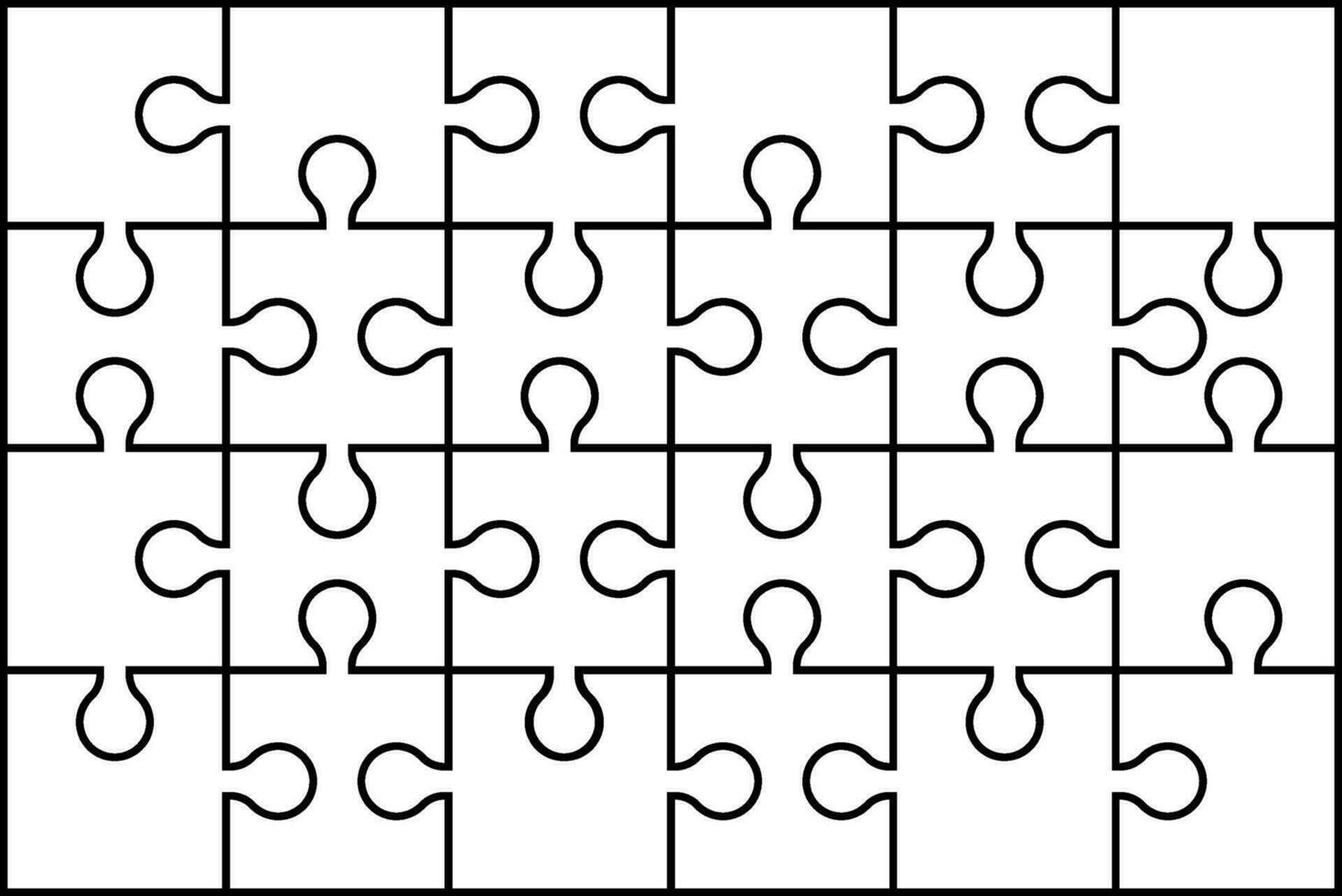 decoupeerzaag puzzel rooster. decoupeerzaag stuk sjabloon. decoupeerzaag puzzel spel patroon. schets puzzel mozaïek. transparant behang vector