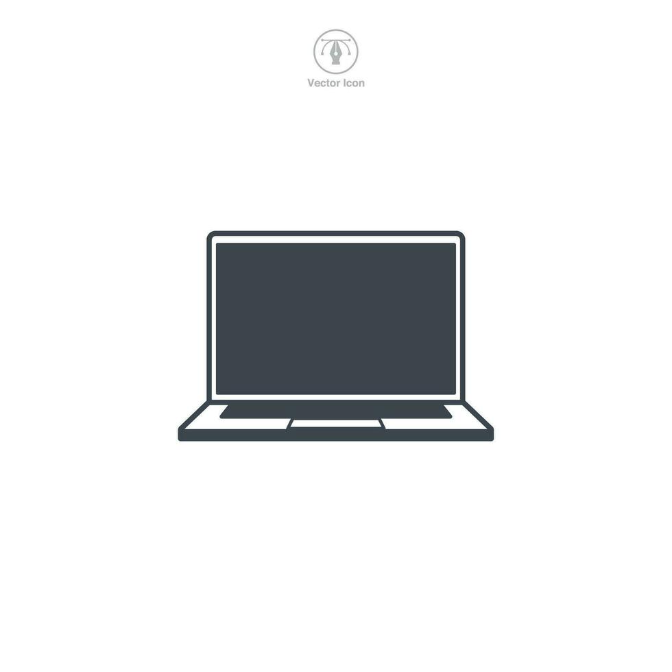 laptop icoon symbool vector illustratie geïsoleerd Aan wit achtergrond