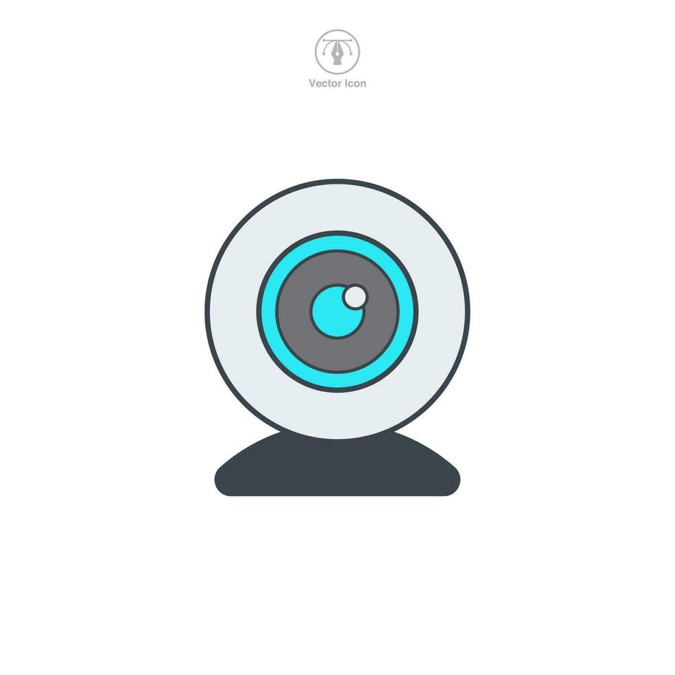 webcam icoon symbool vector illustratie geïsoleerd Aan wit achtergrond