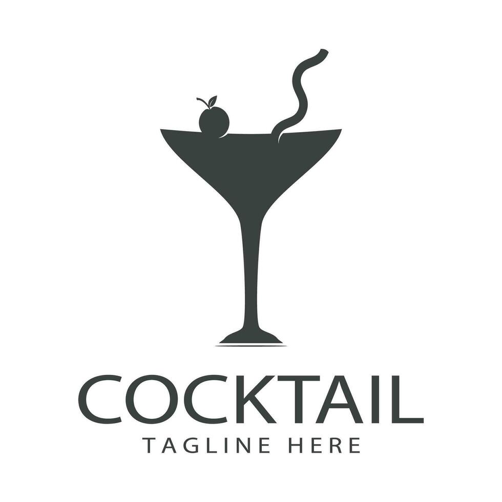 vector gemakkelijk logo cocktail