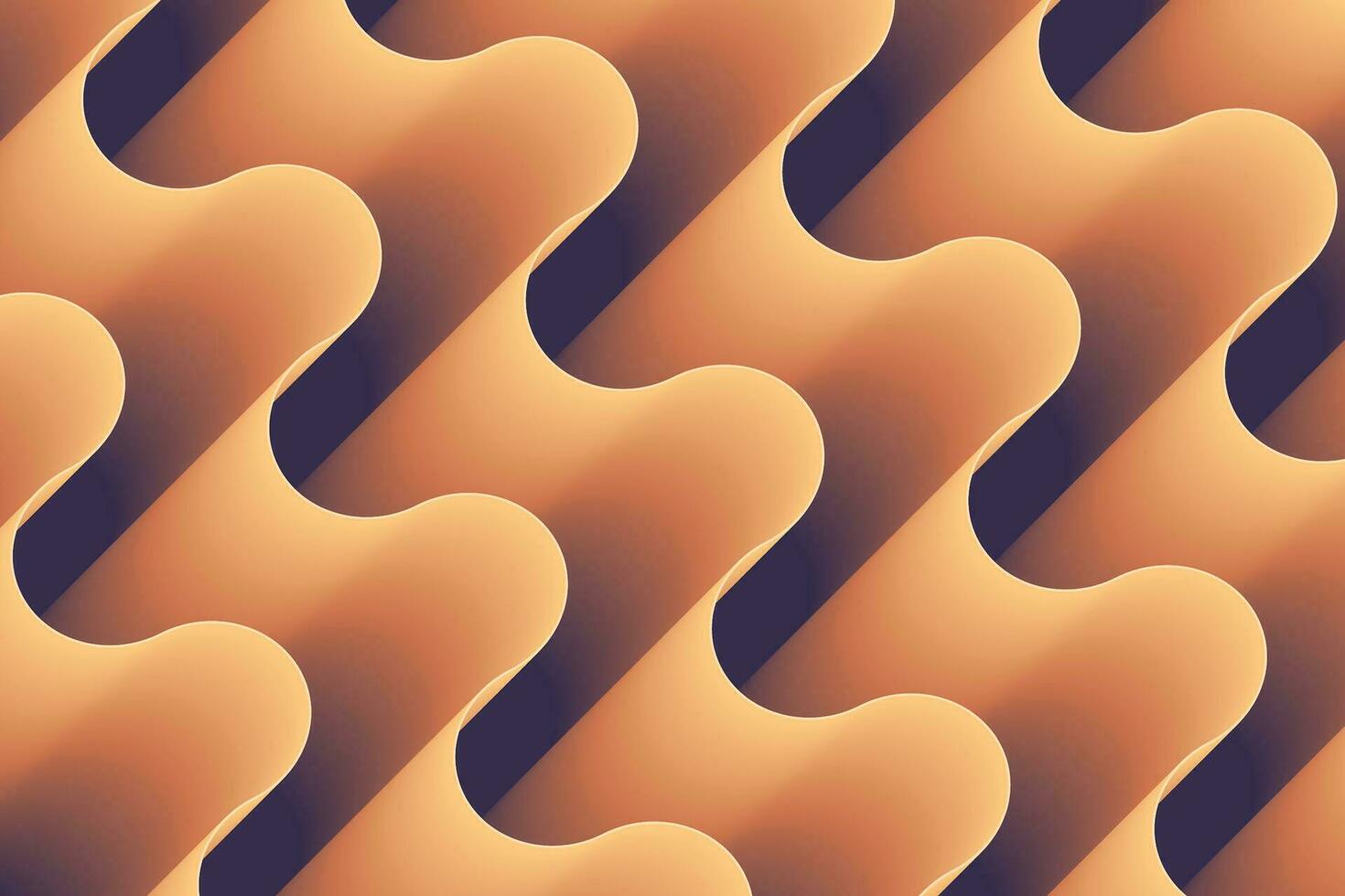 een zacht, dynamisch behang met een vloeiende twist van gouden golvend lijnen en curves creëren een omvangrijk spiraal effect Aan een abstract helling achtergrond vector