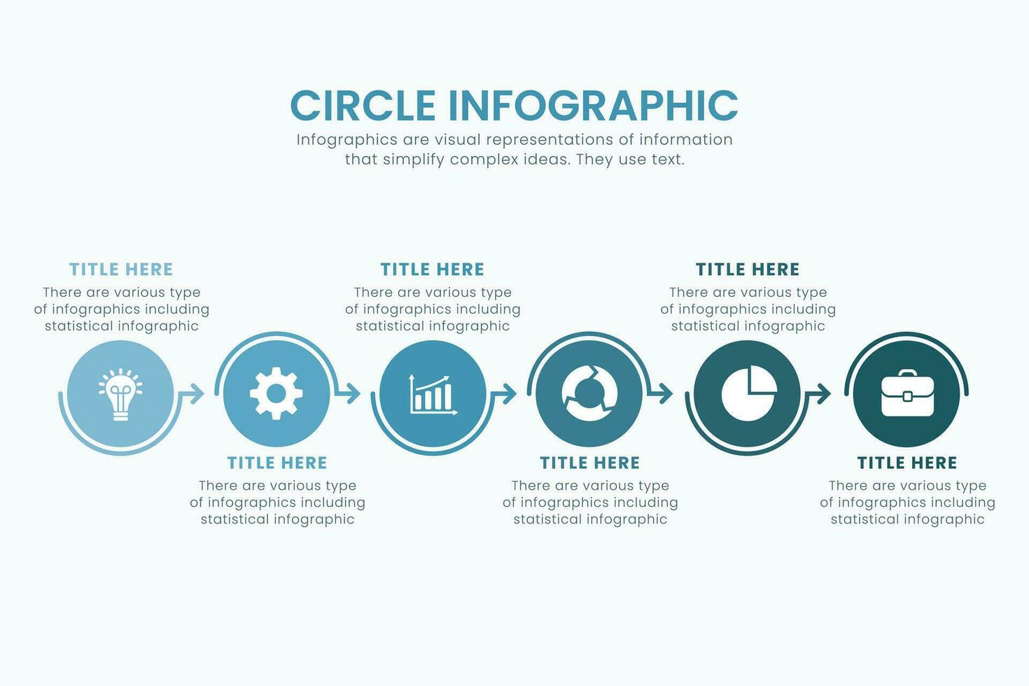 minimaal bedrijf cirkel infographic ontwerp sjabloon voor wielersport diagram. presentatie en ronde grafiek. bedrijf concept met 6 stadia. modern vlak vector illustratie voor gegevens visualisatie.