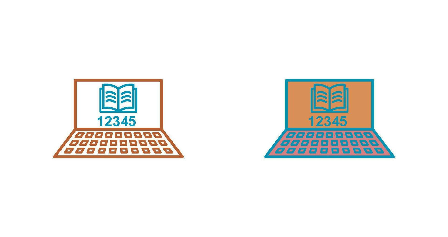 uniek online studie vector icoon