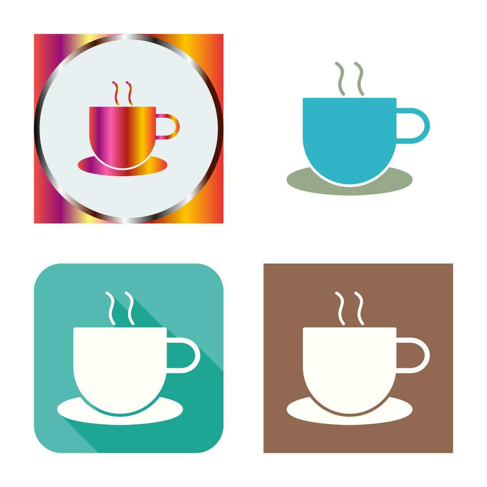 uniek heet koffie vector icoon