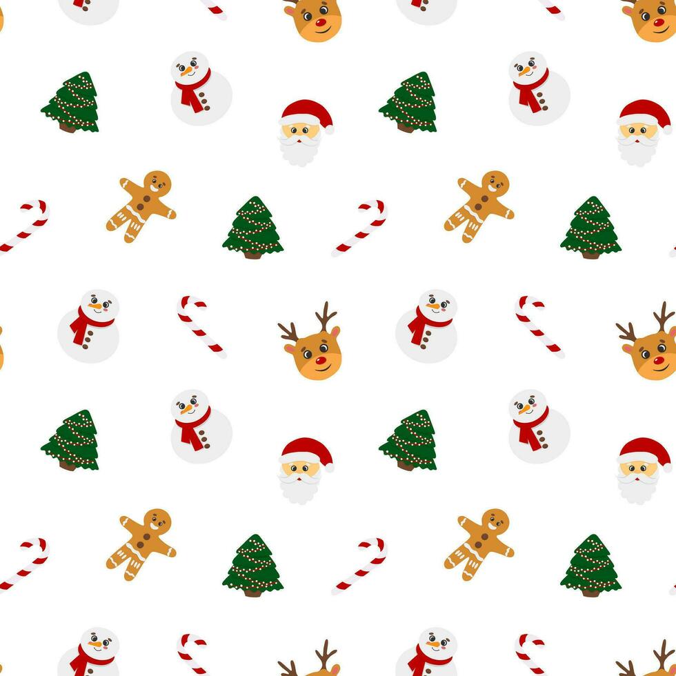 Kerstmis vector naadloos patroon, textiel, kleding stof, omhulsel papier, afdrukken, achtergrond, behang, verpakking ontwerp