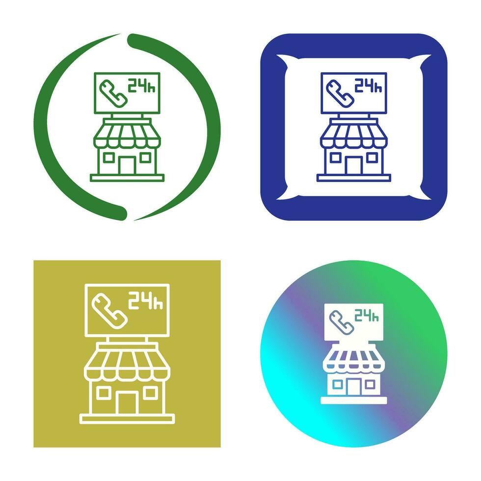 24 uur vectorpictogram vector