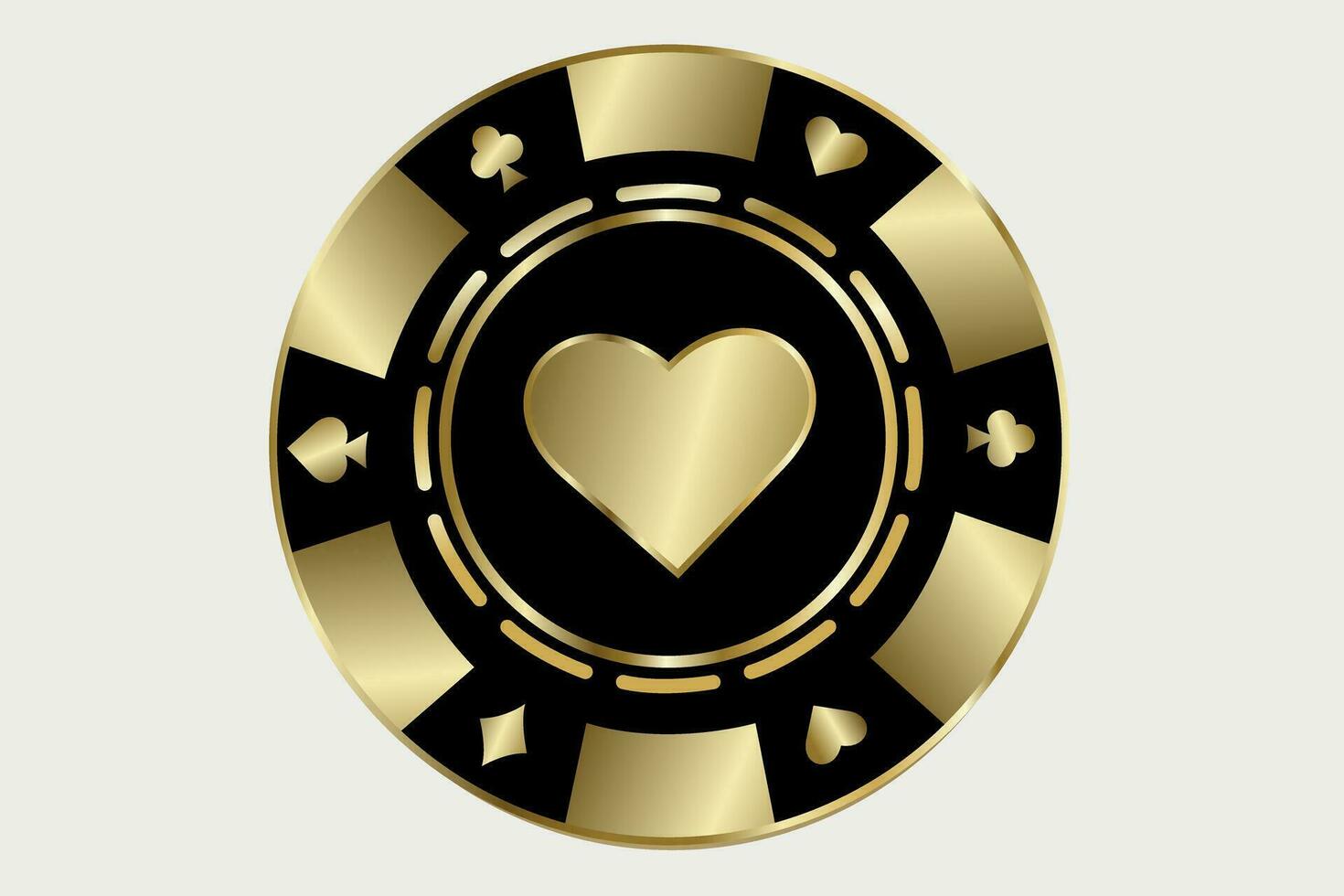 casino chippen. casino spaander in goud stijl. vector illustratie geïsoleerd Aan wit achtergrond. casino concept