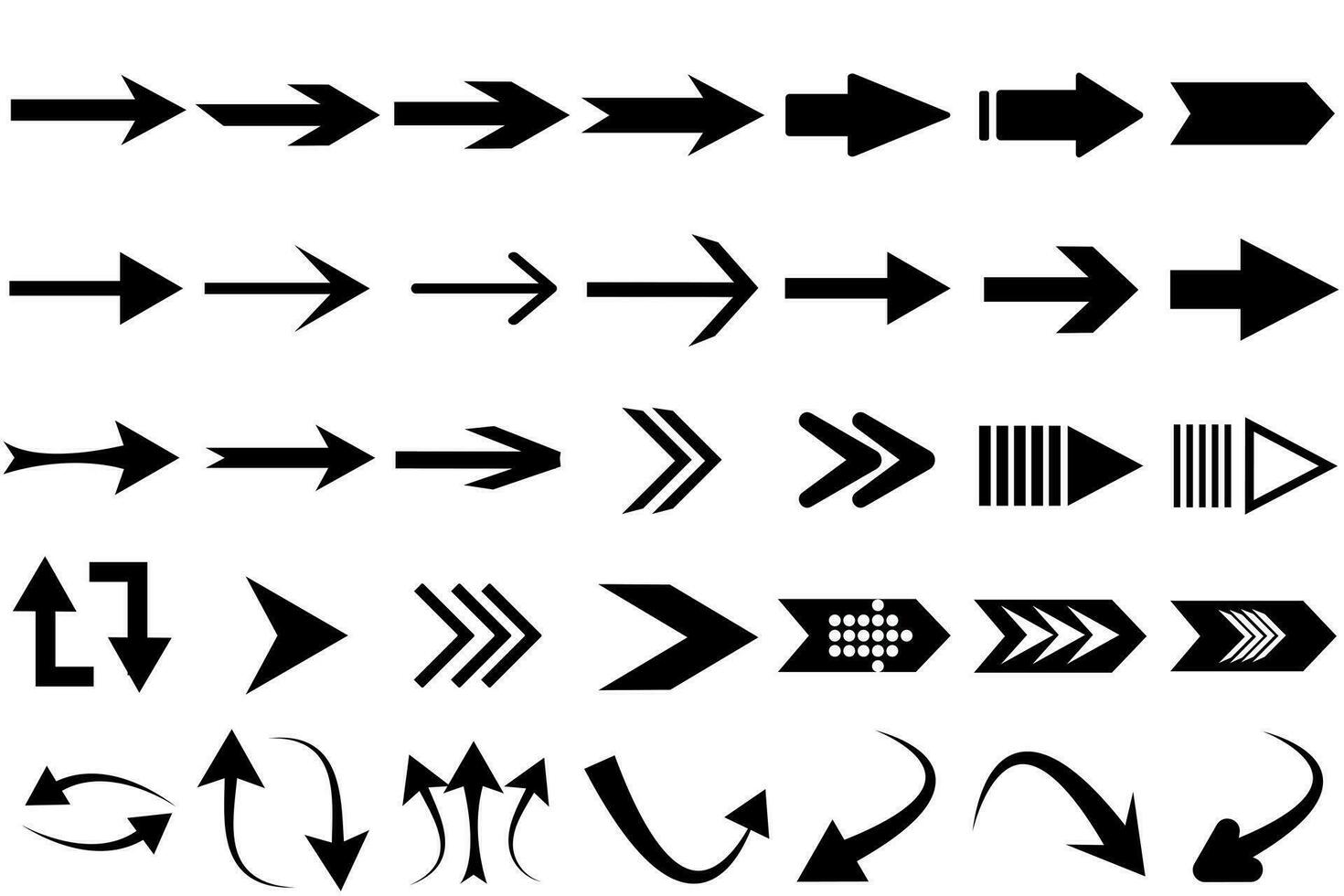 pijl pictogrammen set. pijl icoon. pijl vector verzameling. pijl. cursor. modern gemakkelijk pijlen. vector